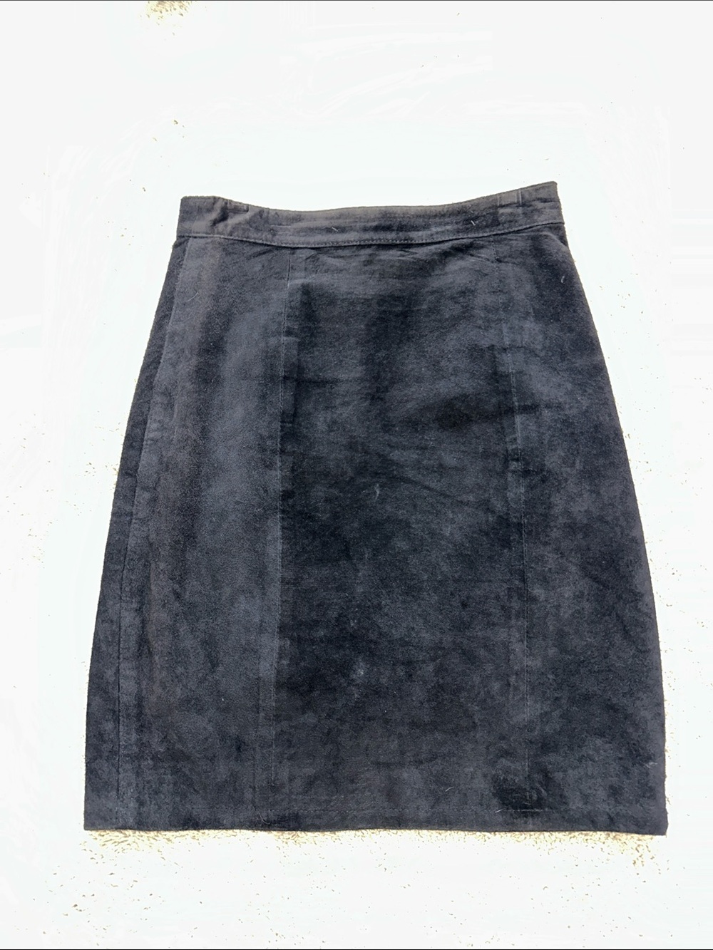 Casual Corner Black Suede Pencil Skirt